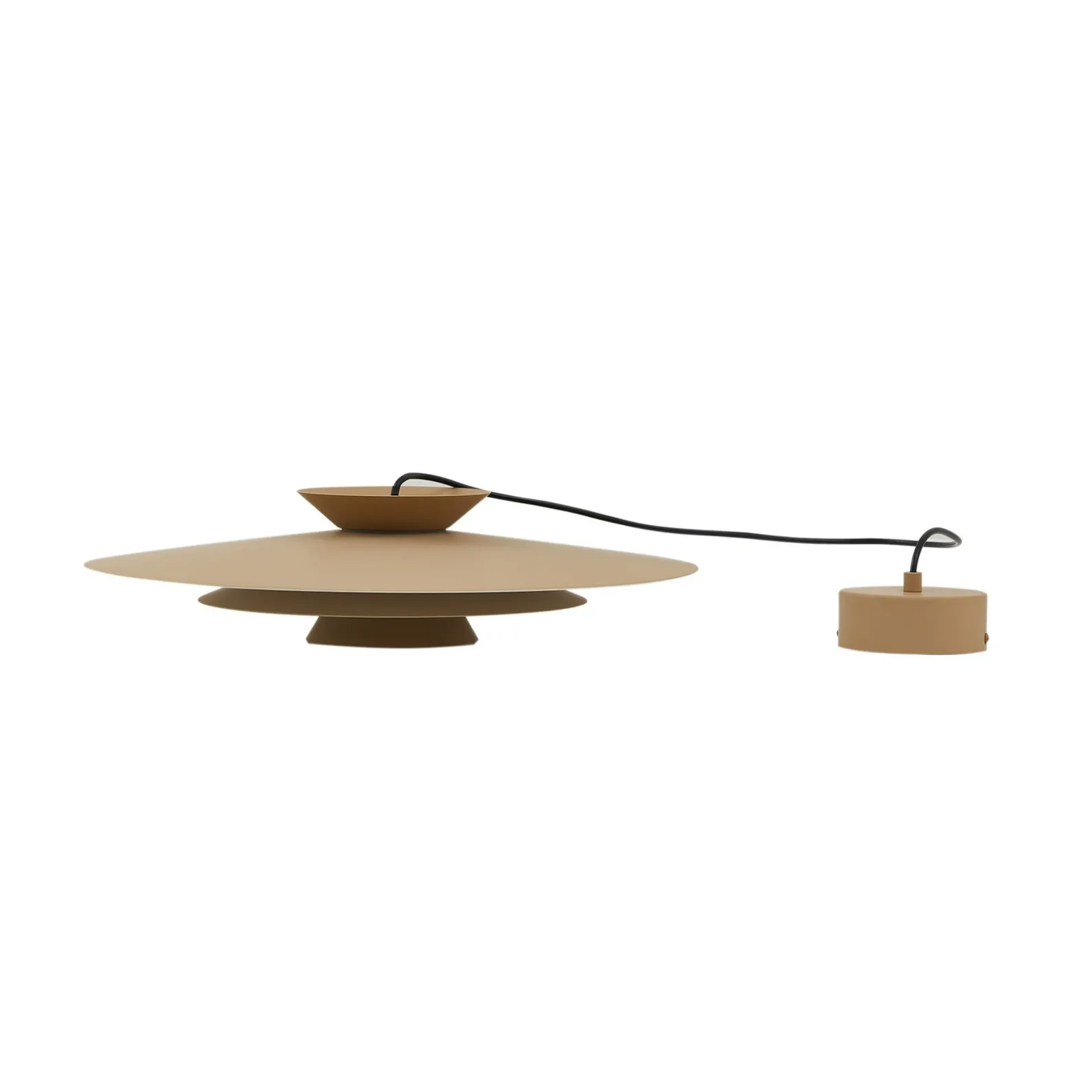 Lucande Lámpara colgante LED Livie, beige, aluminio, Ø 50 cm