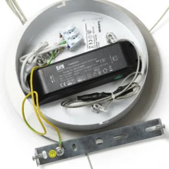 Lucande Lámpara colgante LED Lyani, Ø 60 cm, cromo, atenuable
