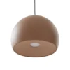 Lucande Lámpara colgante LED Lythara, marrón, Ø 50 cm, aluminio