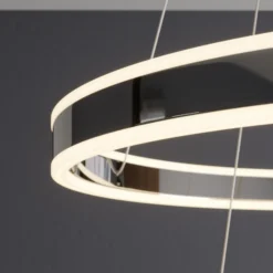 Lucande lámpara colgante LED Lyani, 60 cm, 2 luces, cromo, atenuable