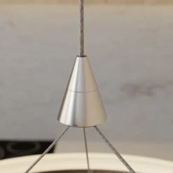 Lucande Lámpara colgante LED Lyani, 85 cm, 2 luces, cromada, atenuable