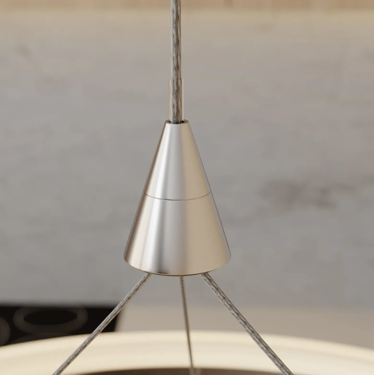 Lucande Lámpara colgante LED Lyani, 85 cm, 2 luces, cromada, atenuable