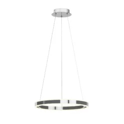 Lucande Lámpara colgante LED Lyani, Ø 50 cm, cromo, atenuable