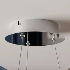 Lucande Lámpara colgante LED Lyani, Ø 50 cm, cromo, atenuable