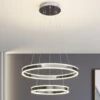 Lucande lámpara colgante LED Lyani, 60 cm, 2 luces, cromo, atenuable