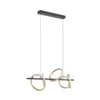 Lucande Lámpara colgante LED Madu, negra, metal, 92,5 cm de largo