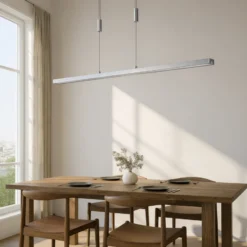 Lucande Lámpara colgante LED Myron, regulador táctil, CCT, aluminio