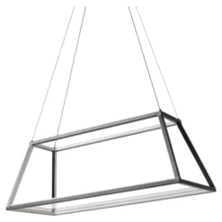 Lucande Lámpara colgante LED Mensola, negra, aluminio, 75 cm