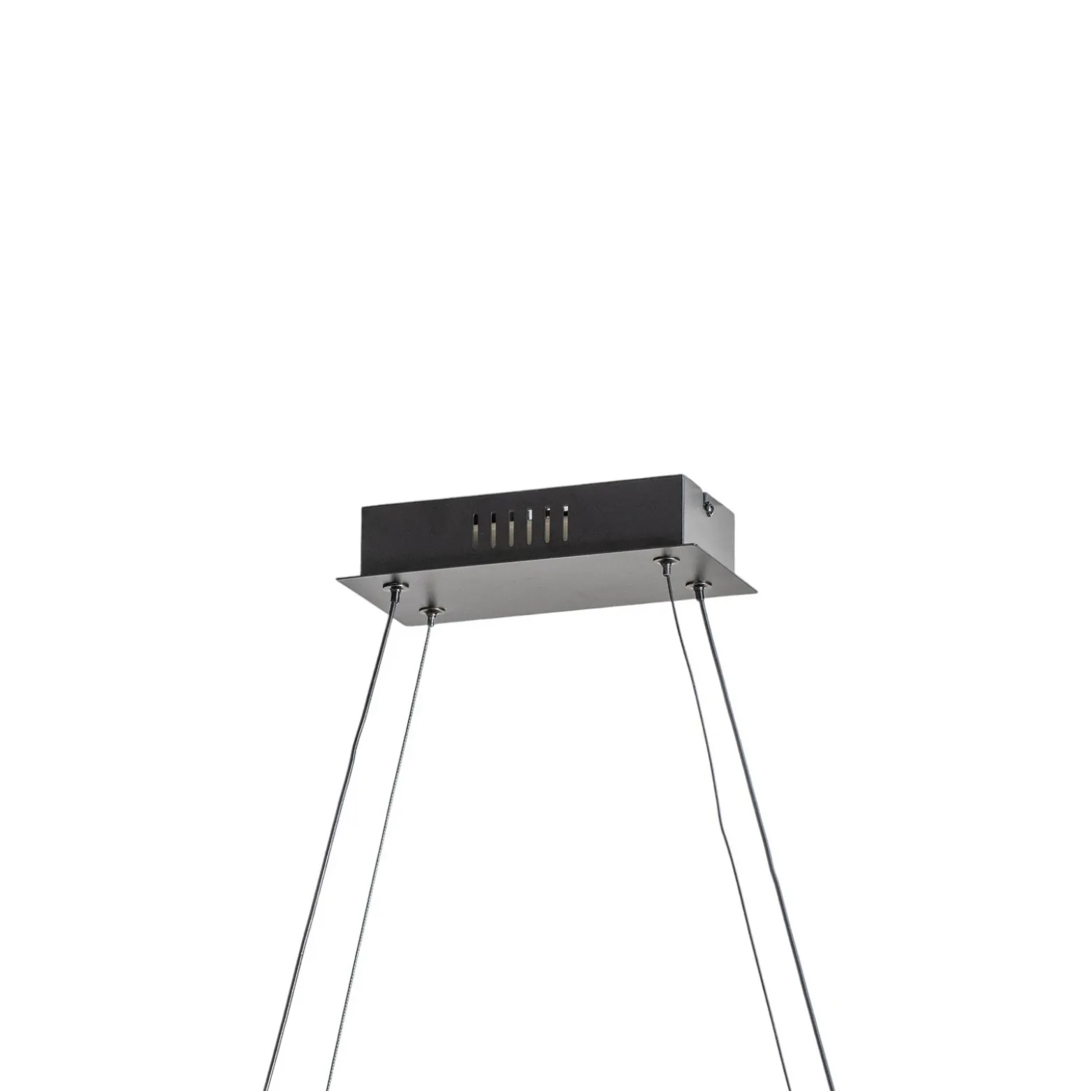 Lucande Lámpara colgante LED Mensola, negra, aluminio, 75 cm