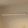 Lucande lámpara colgante LED Maruta, madera, haz, 120 cm, 3000K