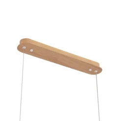 Lucande lámpara colgante LED Maruta, madera, haz, 120 cm, 3000K