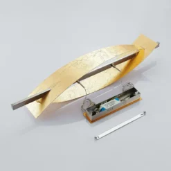 Lucande Lámpara colgante LED Marija, 101 cm, dorada, atenuable