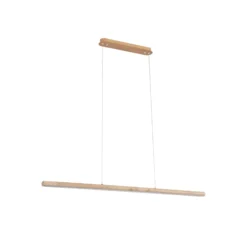 Lucande lámpara colgante LED Maruta, madera, haz, 120 cm, 3000K