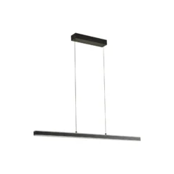 Lucande Lámpara colgante LED Pendolo, negra, aluminio, 120 cm