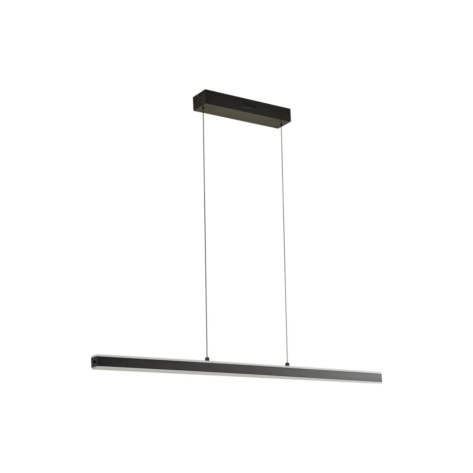 Lucande Lámpara colgante LED Pendolo, negra, aluminio, 120 cm
