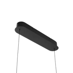 Lucande Lámpara colgante LED Philine, longitud 121 cm, hierro negro