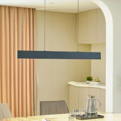 Lucande lámpara colgante LED Philine, longitud 101 cm hierro negro
