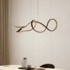 Lucande Lámpara colgante LED Rodado, negro, 110 cm, aluminio