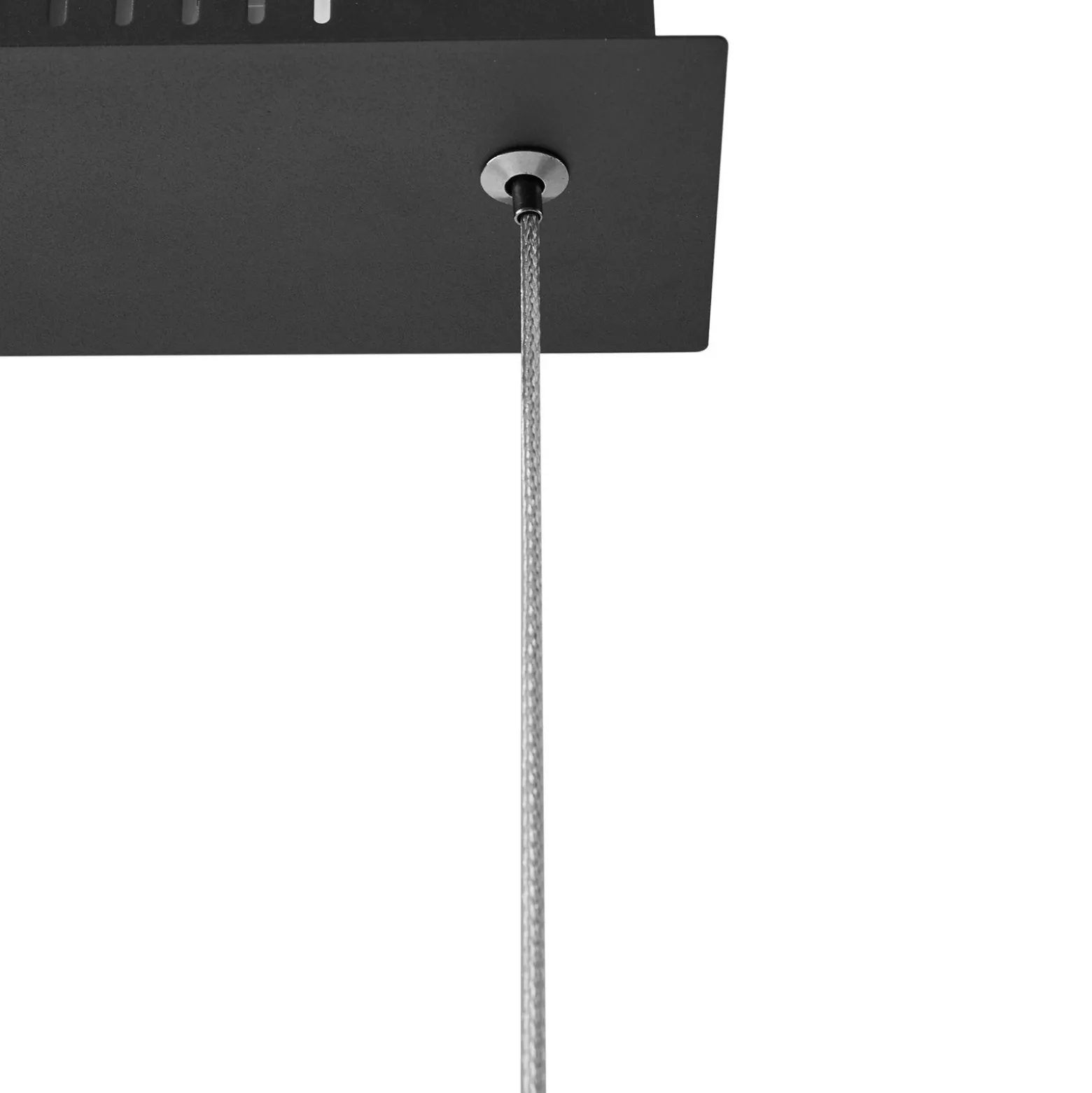 Lucande Lámpara colgante LED Rodado, negro, 110 cm, aluminio