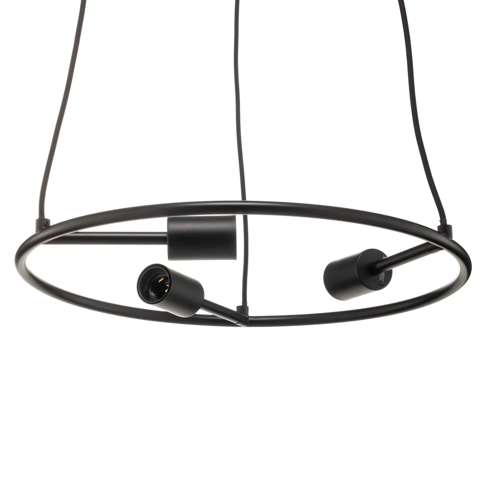 Lucande Lámpara colgante Linnard de acero, 3 luces