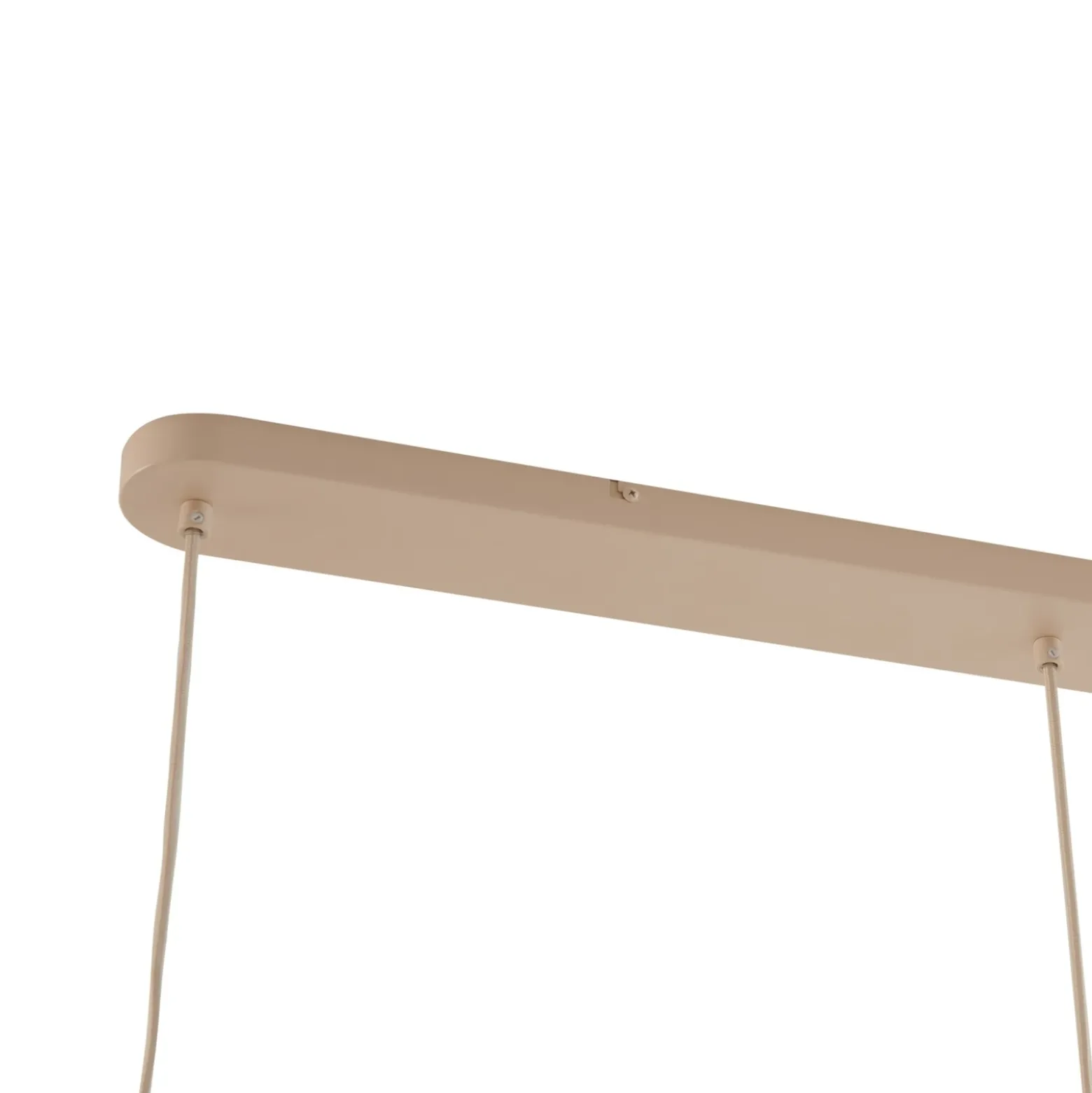 Lucande Lámpara colgante Malisa, beige, 3 luces, metal, 90 cm