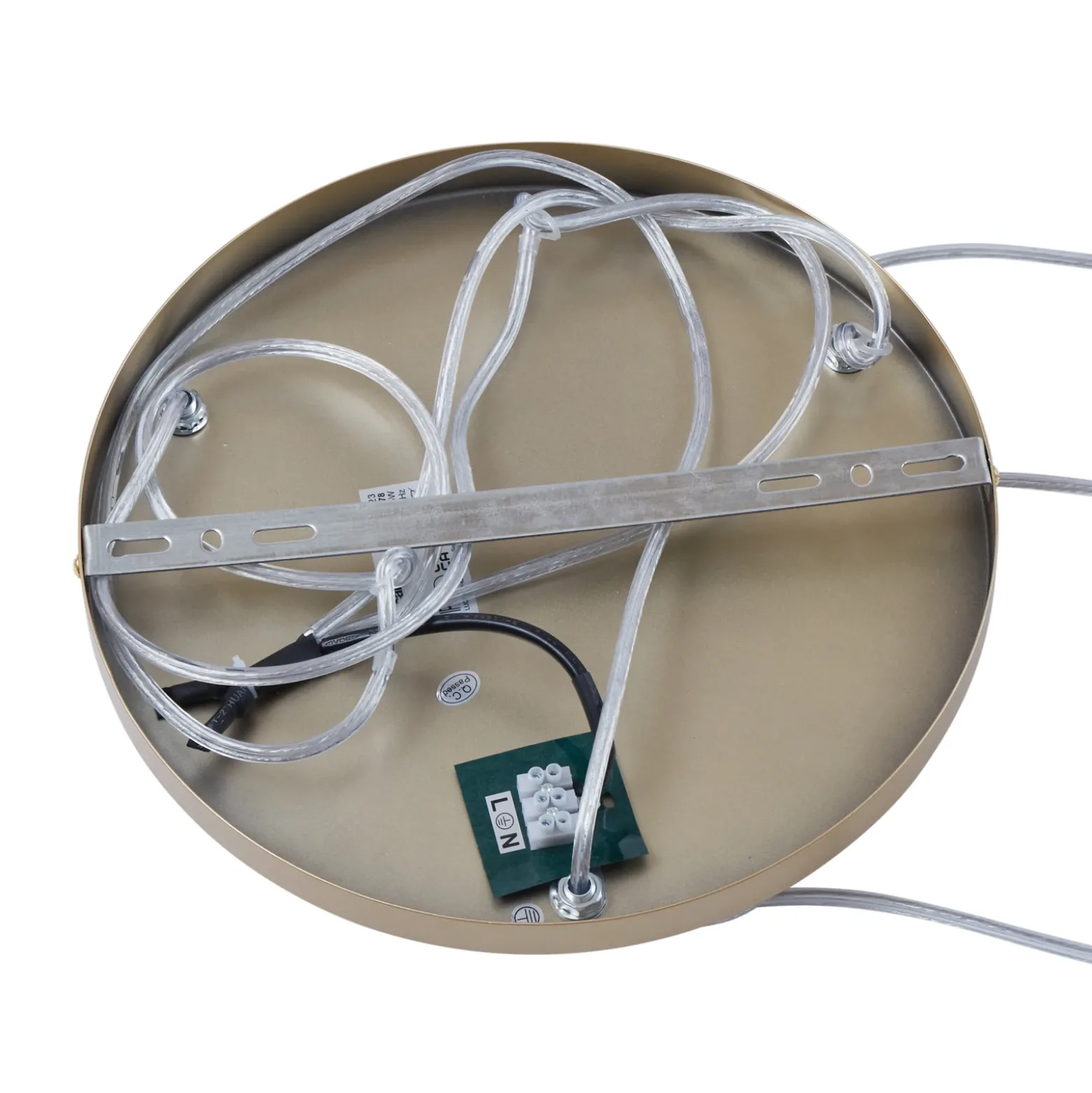 Lucande lámpara colgante Quinara, 3 luces, opal, cristal, Ø 52 cm