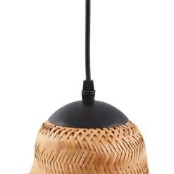 Lucande lámpara colgante Rasmina, bambú, Ø 50 cm, 1 luz