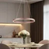 Lucande Lámpara colgante Smart LED Yonam, café, 1 luz, Tuya