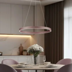 Lucande Lámpara colgante Smart LED Yonam, café, 1 luz, Tuya
