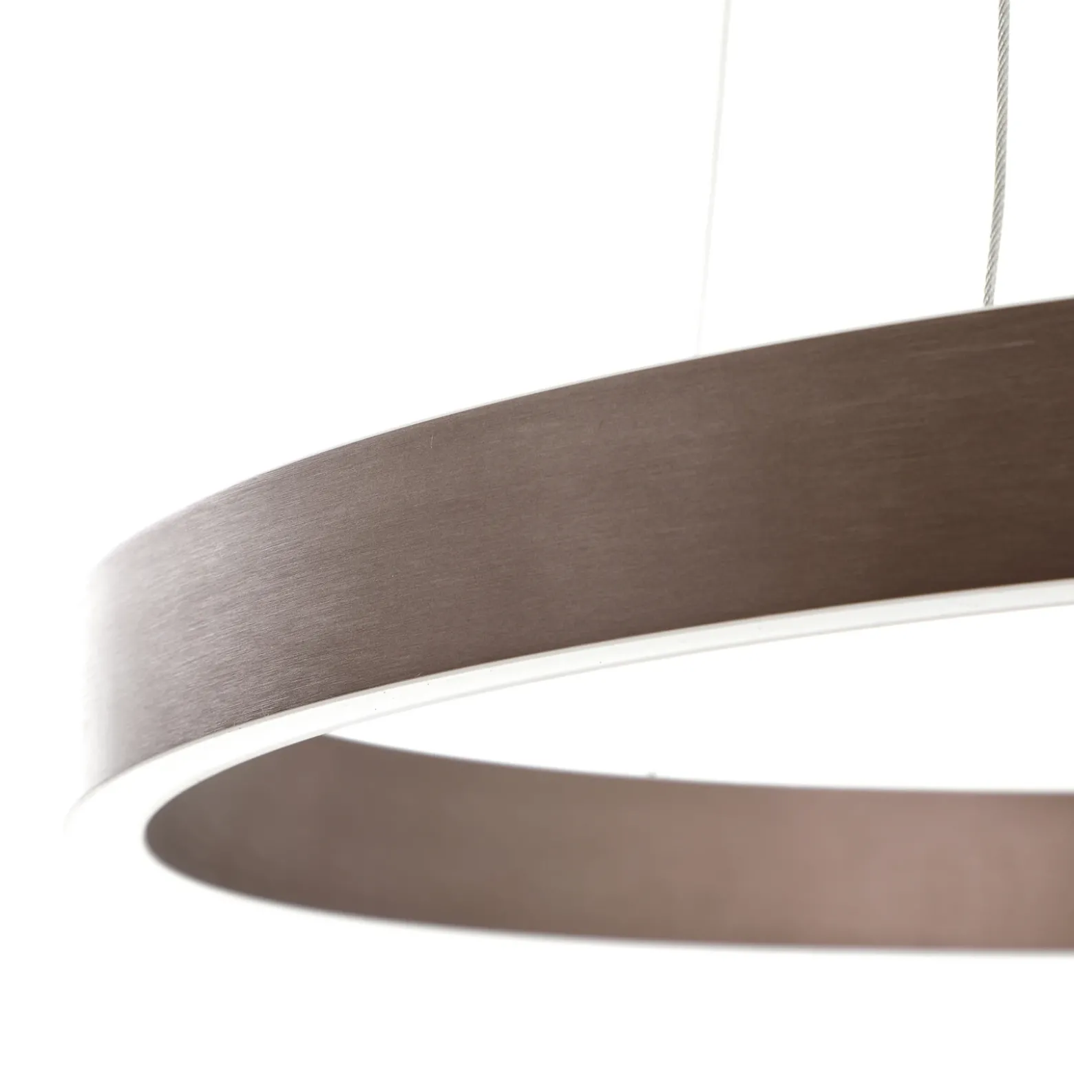Lucande Lámpara colgante Smart LED Yonam, café, 1 luz, Tuya