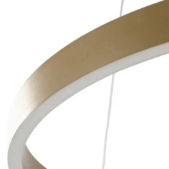 Lucande Lámpara colgante Smart LED Yonam, dorada, 1 luz, Tuya