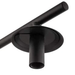 Lucande Lámpara colgante Sotiana, 3 luces, larga, negra