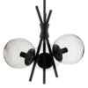 Lucande Lámpara colgante Sotiana, 3 luces, redonda, negra