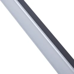 Lucande Lámpara de espejo LED Kivana, negra, metal, 120 cm IP44