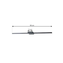 Lucande Lámpara de espejo LED Kivana, negra, metal, 90 cm, IP44
