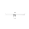 Lucande lámpara de espejo LED Kivana, cromo, metal, 90 cm, IP44
