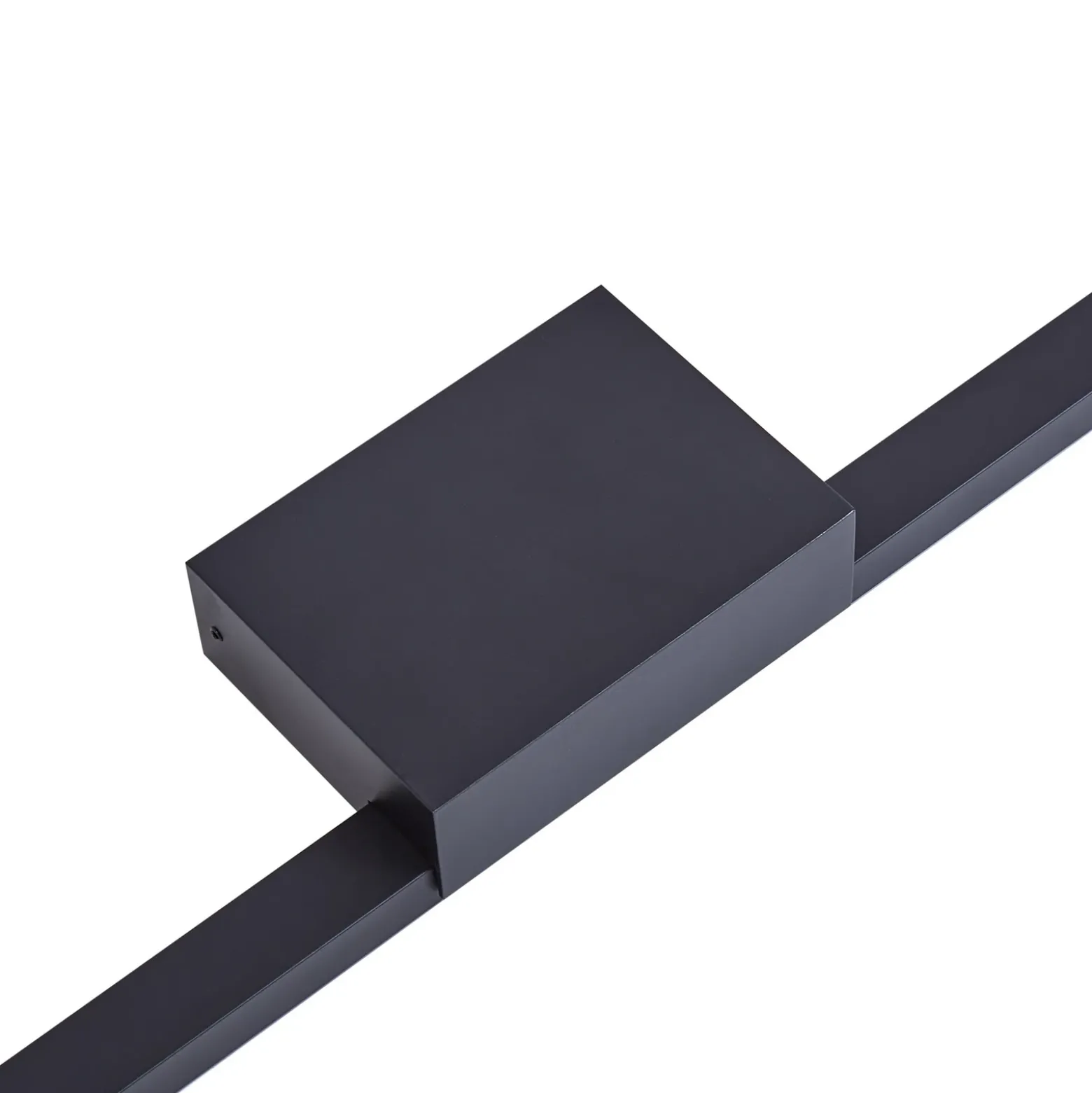 Lucande Lámpara de espejo LED Kivana, negra, metal, 120 cm IP44