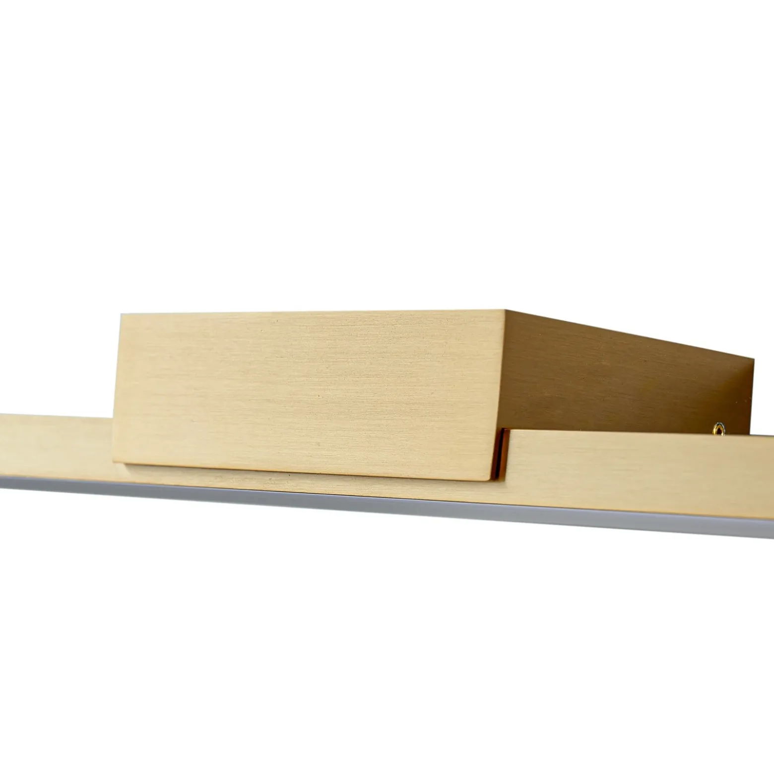 Lucande Lámpara de espejo LED Kivana, cobre, metal, 90 cm, IP44