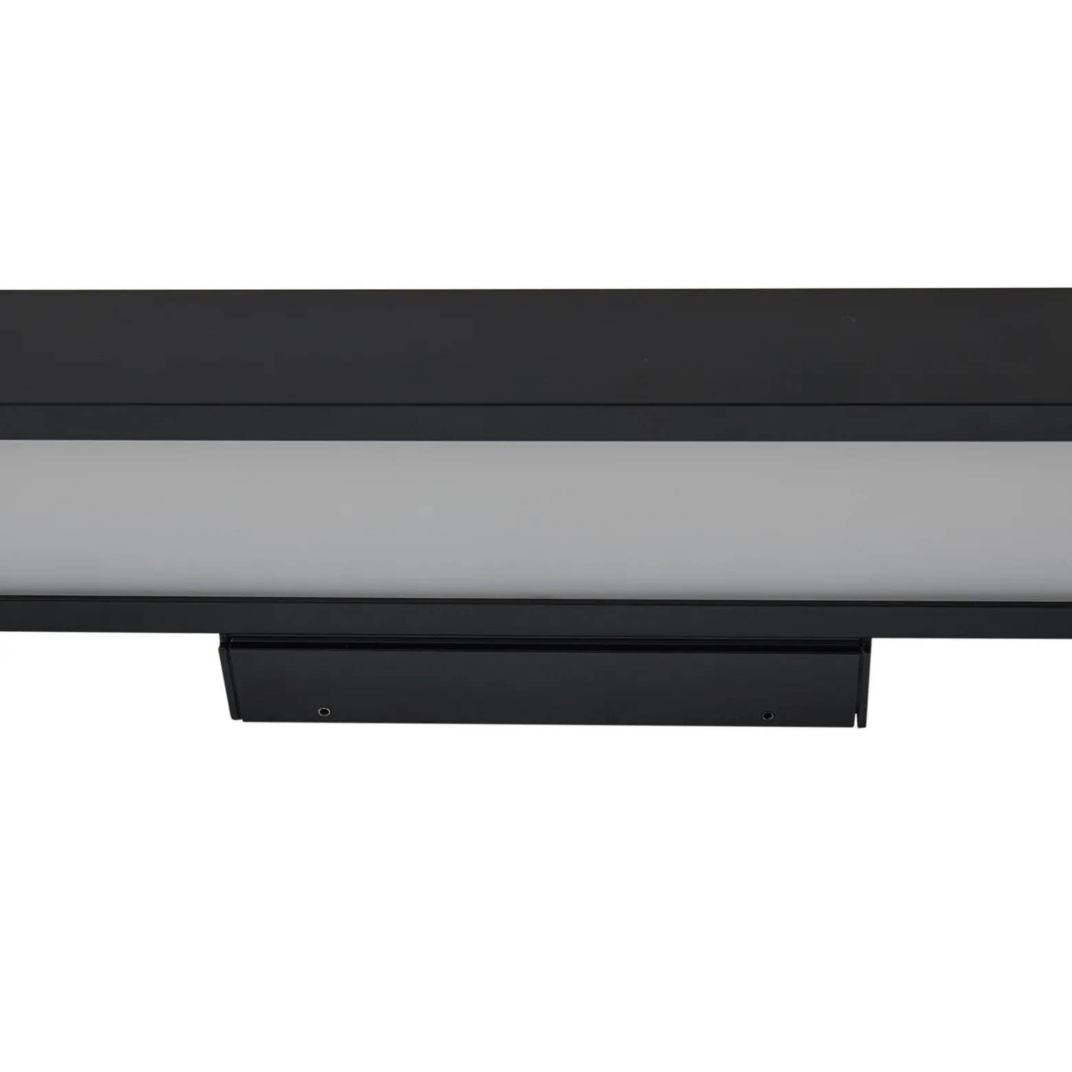 Lucande Lámpara de espejo LED Zafira, negra, aluminio, 90 cm, IP44