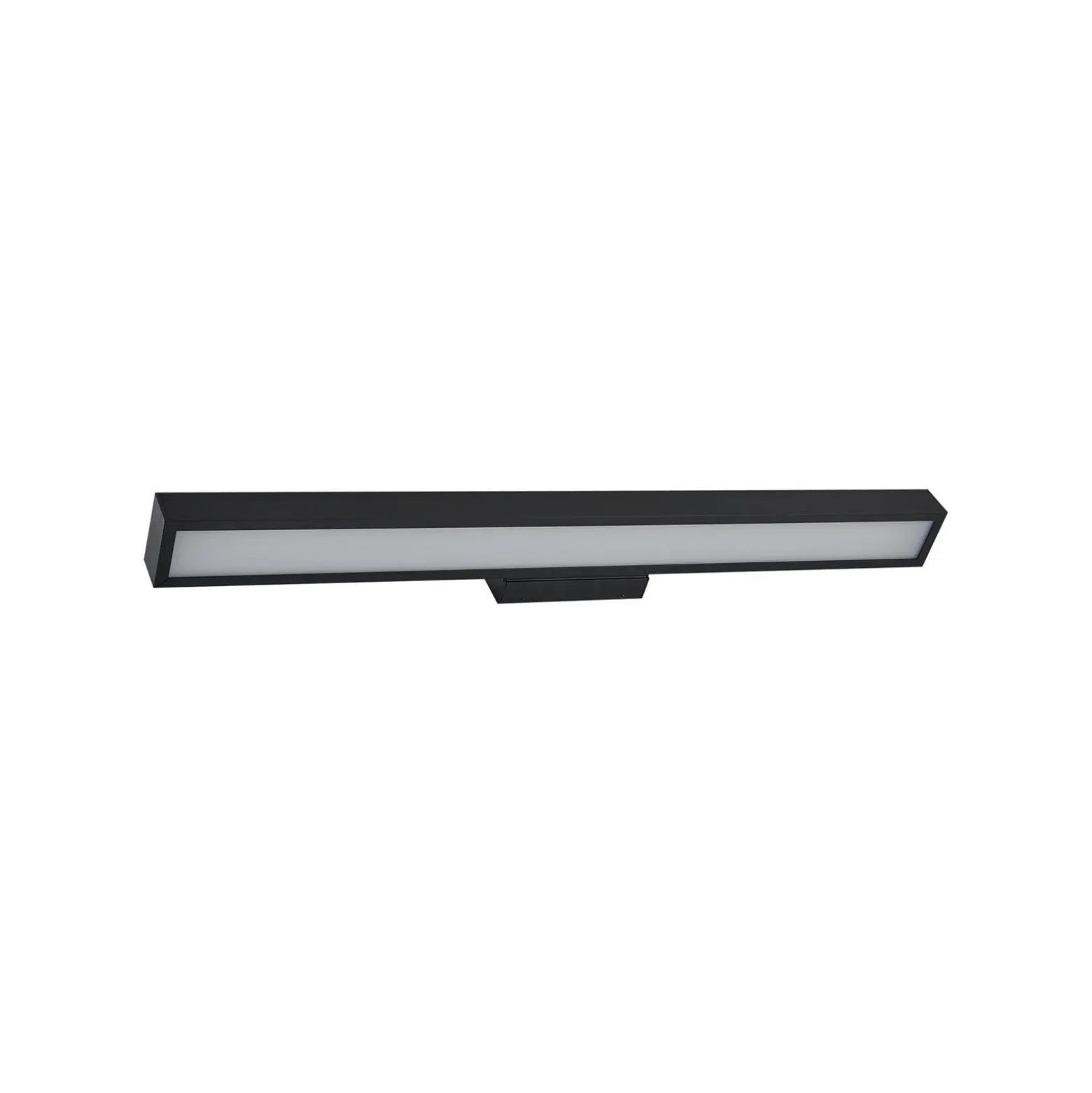Lucande Lámpara de espejo LED Zafira, negra, aluminio, 90 cm, IP44