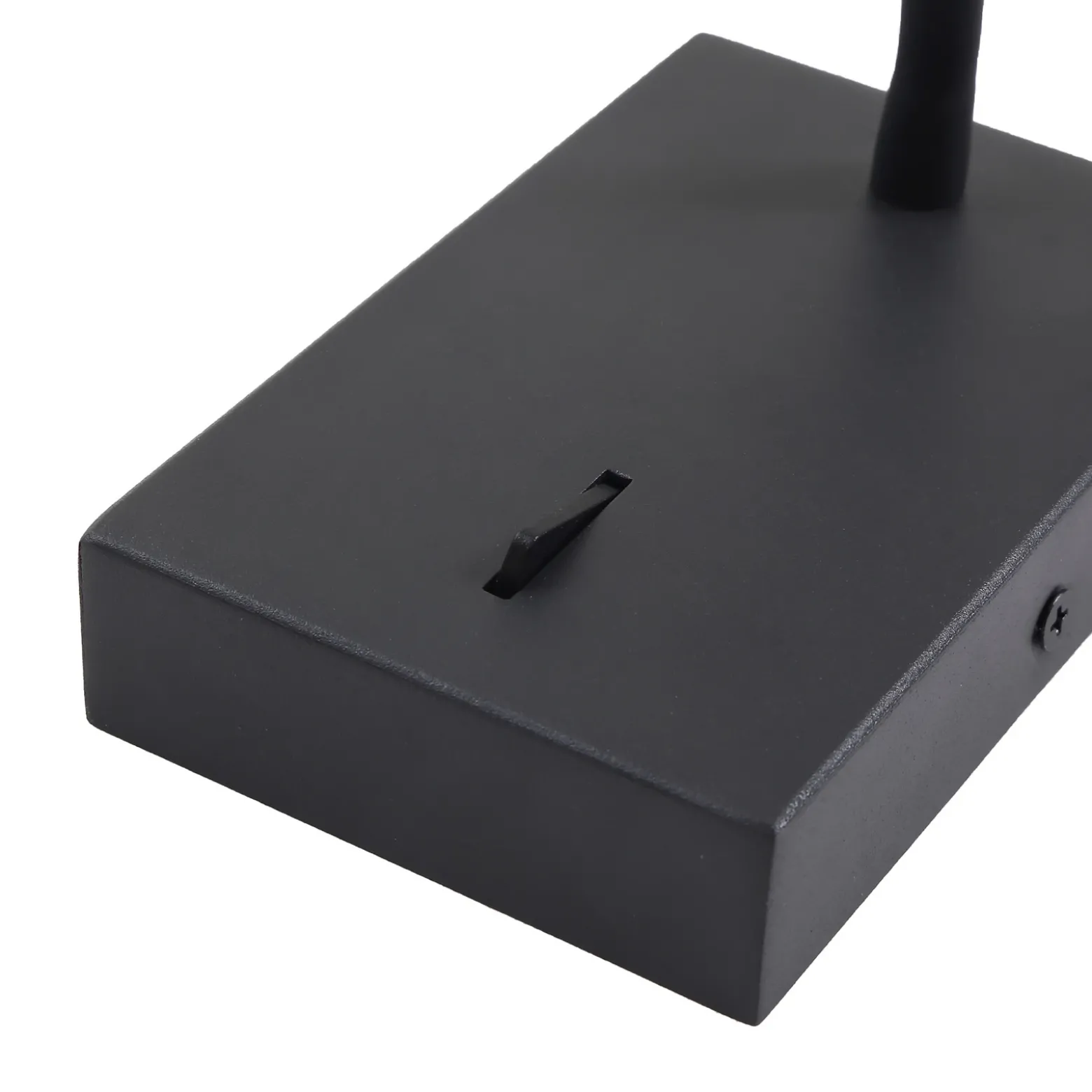 Lucande lámpara de lectura LED Hetti, negra, metal, 14 cm de altura