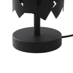 Lucande lámpara de mesa Aeloria, negro, hierro, Ø 12 cm, E27