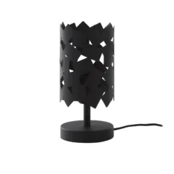 Lucande lámpara de mesa Aeloria, negro, hierro, Ø 12 cm, E27