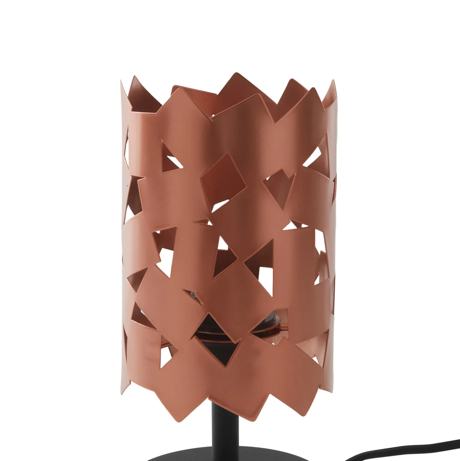 Lucande lámpara de mesa Aeloria, cobre, hierro, Ø 12 cm, E27
