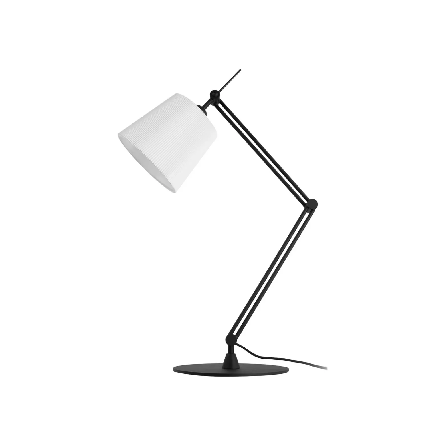 Lucande lámpara de mesa Caelia, negra, textil, regulable