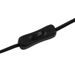 Lucande lámpara de mesa Dansari, negro, metal, ajustable