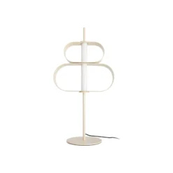 Lucande Lámpara de mesa LED Audrina, beige, metal, atenuable