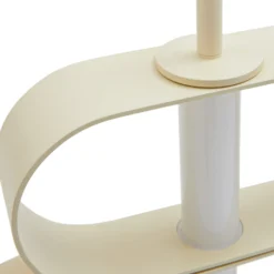 Lucande Lámpara de mesa LED Audrina, beige, metal, atenuable