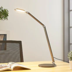 Lucande Lámpara de mesa LED Mion, 41 cm, redonda, atenuable