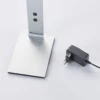 Lucande lámpara de mesa LED Nicano, gris, metal, atenuable.